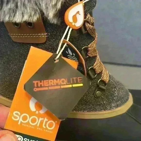 Sporto Alaska Dee Dee Duck Boot Waterproof Faux Fur NWT Women’s Size 7 - Picture 11 of 16